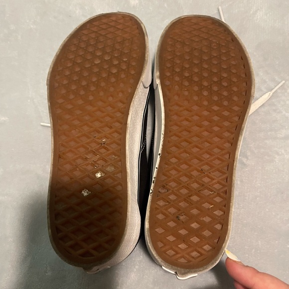 Vans Classic Black and White Platform Shoes - Picture 4 of 7